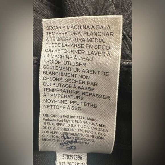 Chico’s Black Jeggings US Size 2R Chico’s Size 00R - Picture 10 of 11